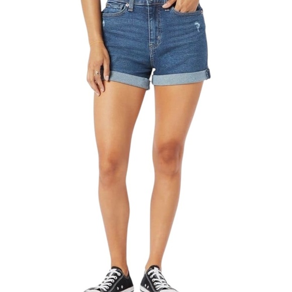 Levi’s Distressed Mid Length Cuffed Shorts - Picture 1 of 4